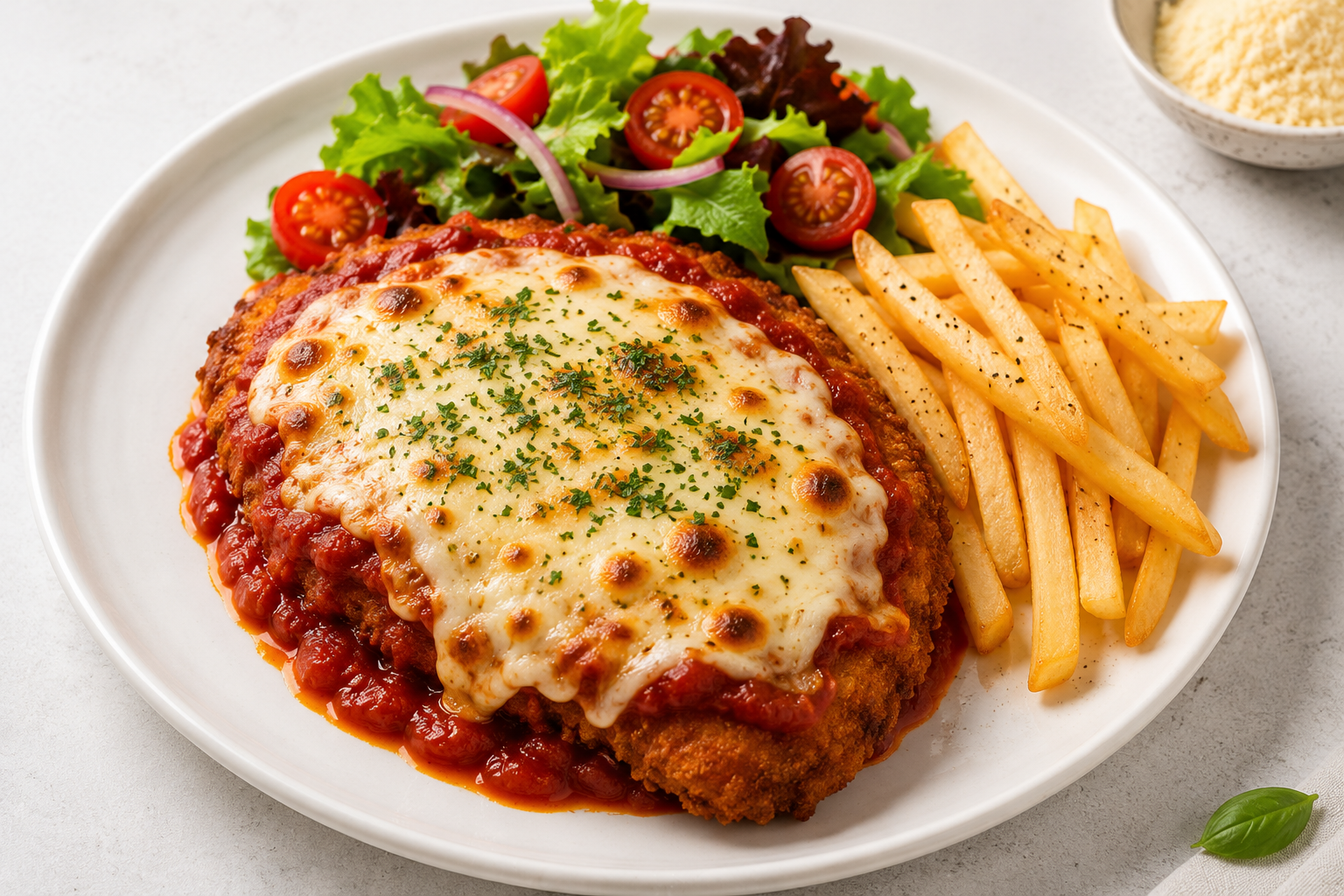 Chicken Parmigiana recipe costing example