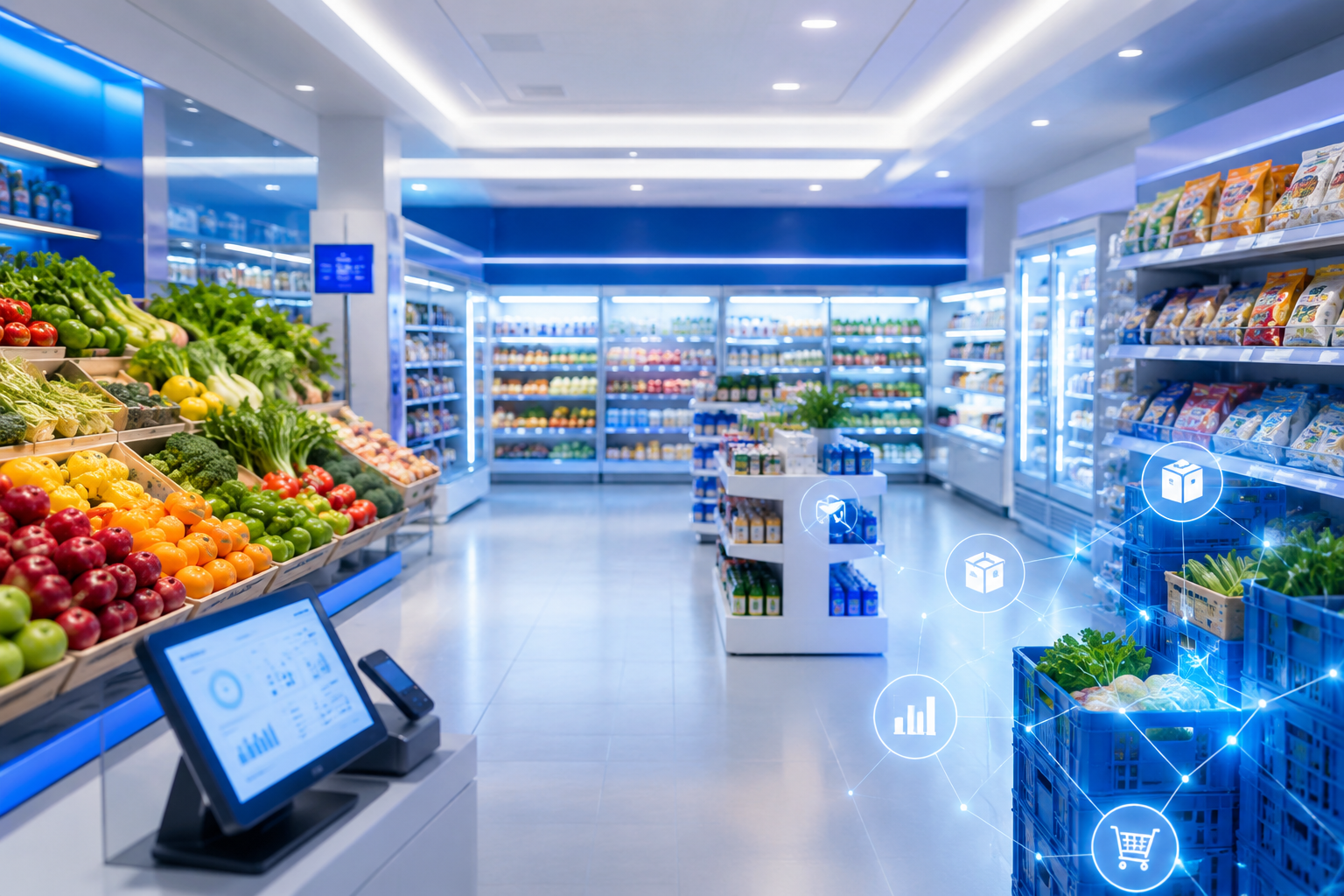 Modern grocery and convenience store